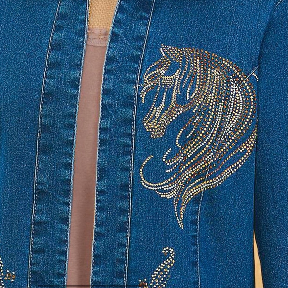 Tastefully Embellished Jean Jacket